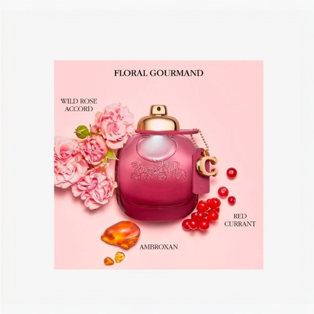 Coach Wild Rose Eau De Parfum 1 Oz Full Size New Sealed Bottle Beautiful Scent - Picture 2 of 12